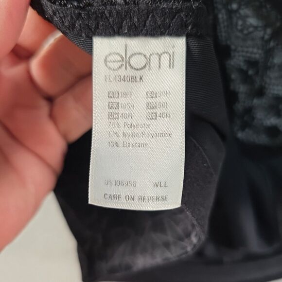 Elomi Kim Underwire Stretch Lace Bra EL4340BLK US Size 40H - Picture 6 of 7